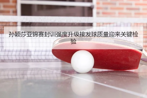 孙颖莎亚锦赛封训强度升级接发球质量迎来关键检验